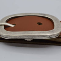 4cm cognac split lederen riem.