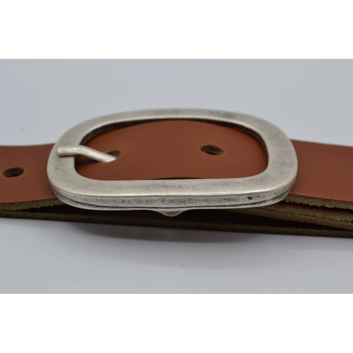 4cm cognac split lederen riem.