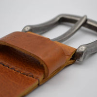 mooie strakke cognac volnerf jeansriem
