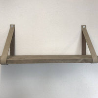 Leren Plankdragers ecru inclusief plank