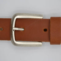 split lederen cognac kinder riem