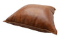 Cognac vintage echt leren sierKussen