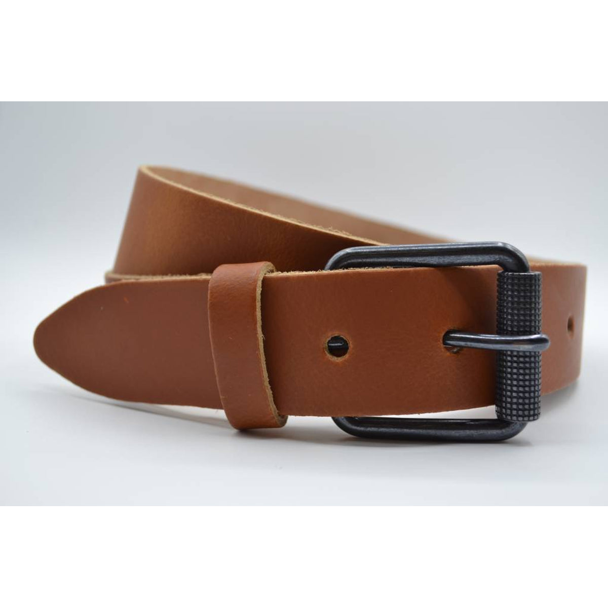 split lederen 40mm cognac casual riem