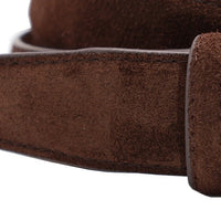 Bruine suede 35mm brede riem.