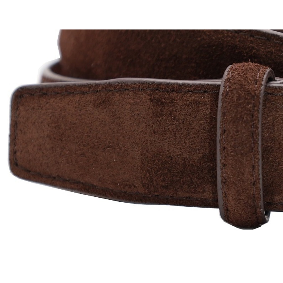 Bruine suede 35mm brede riem.