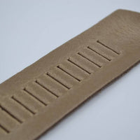 split lederen 40mm taupe casual perforatie riem