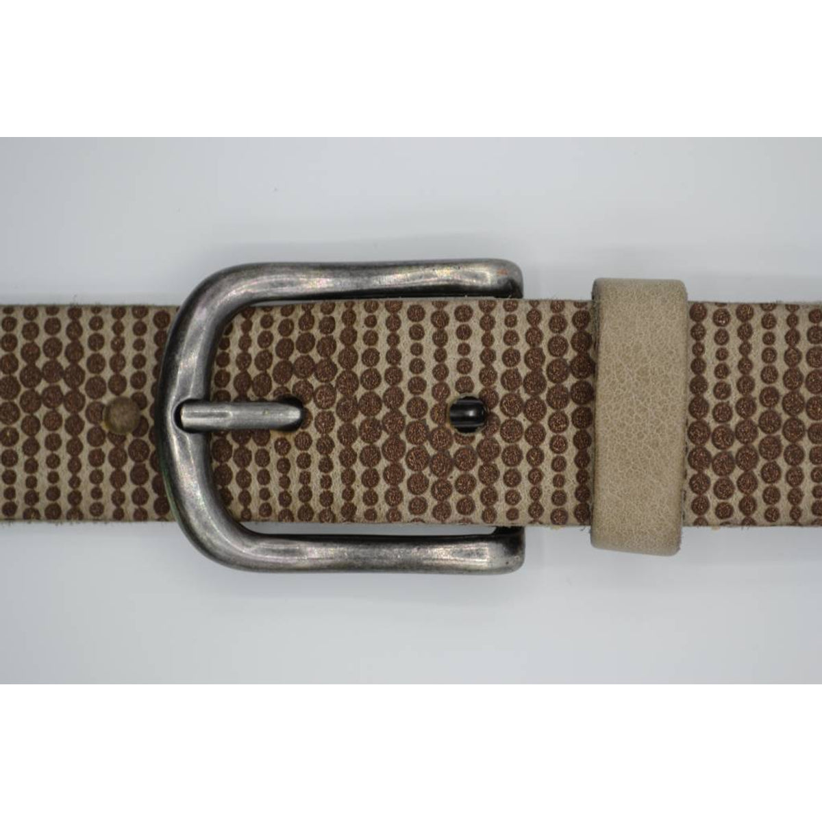 Galaxy gelaserde taupe echt lederen riem