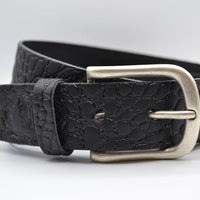 4cm croco zwart italiaans volnerf lederen casual riem