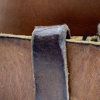 Stoere cognac riem met gewassen vintage leer