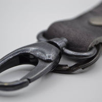 Grijze sleutelhanger met naam of logo 