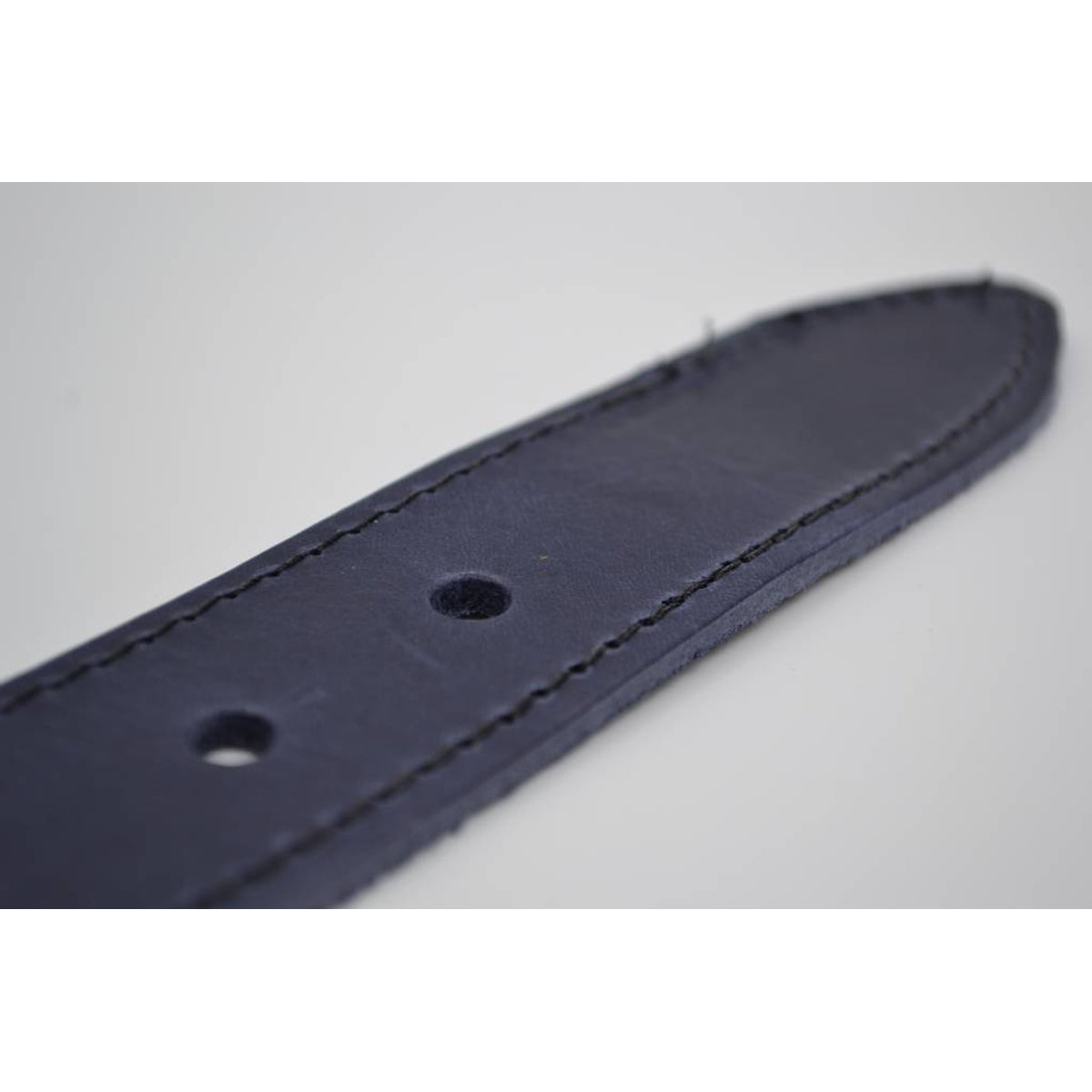 4cm blauwe gestikt italiaans volnerf lederen riem 