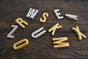 Letters In het goud