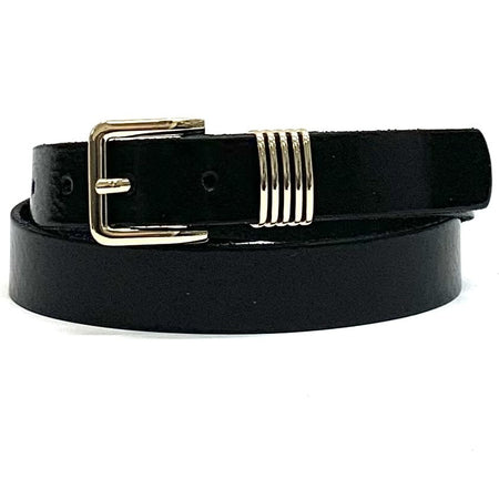 Joss mode 2.5 cm brede riem met gouden lussen en gesp .