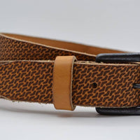 golf gelaserde cognac echt lederen riem 