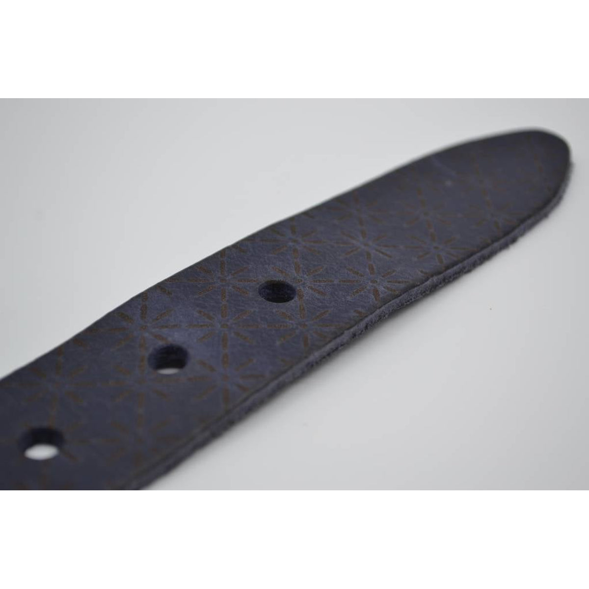 Ster gelaserde blauwe echt lederen riem