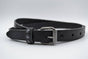 zwarte 20mm brede riem met studs op de lus