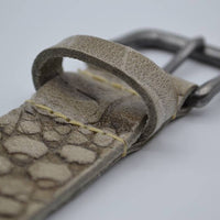 3cm taupe italiaans volnerf lederen casual riem 