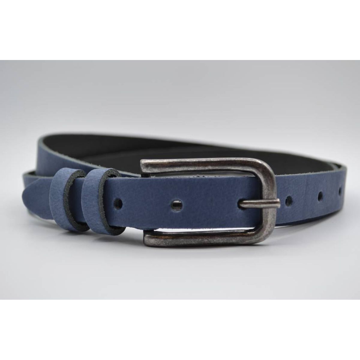 blauwe 20mm brede riem met dubbele lus