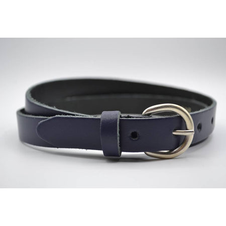 Blauwe echt lederen dames riem