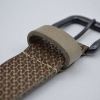 golf gelaserde taupe echt lederen riem 