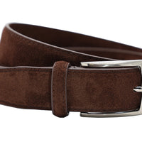 Bruine suede 35mm brede riem.