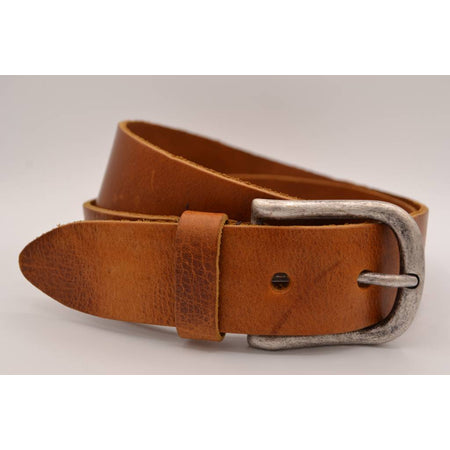Cognac extra lange herenriem 