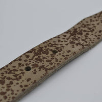 gelaserde taupe echt lederen riem