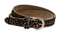 zwart met bruine print riem.