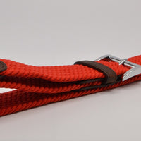 Oranje stretch gevlochten riem. 