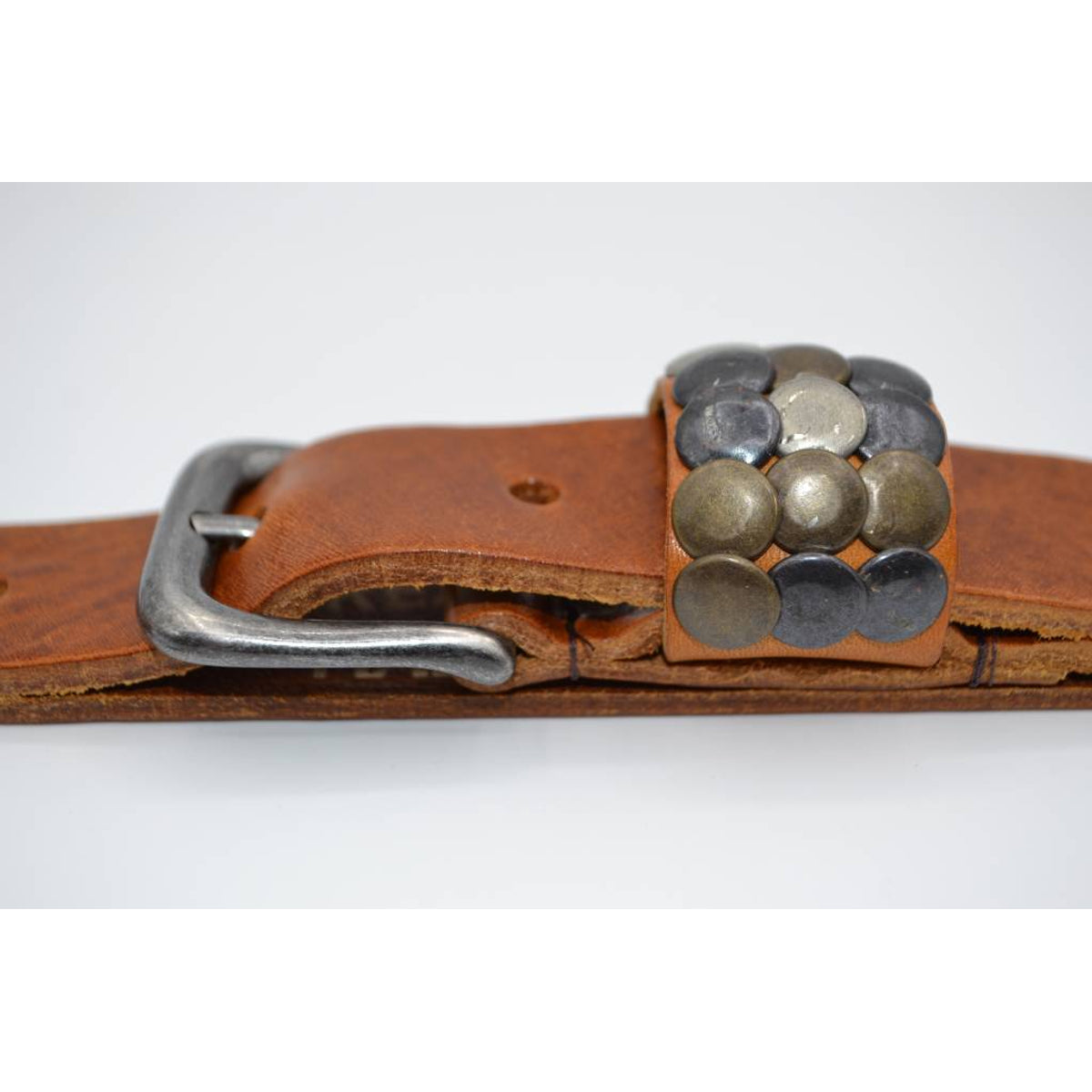 3cm cognac studriem van Italiaans volnerf leer