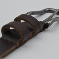 bruine 20mm brede riem met dubbele lus 