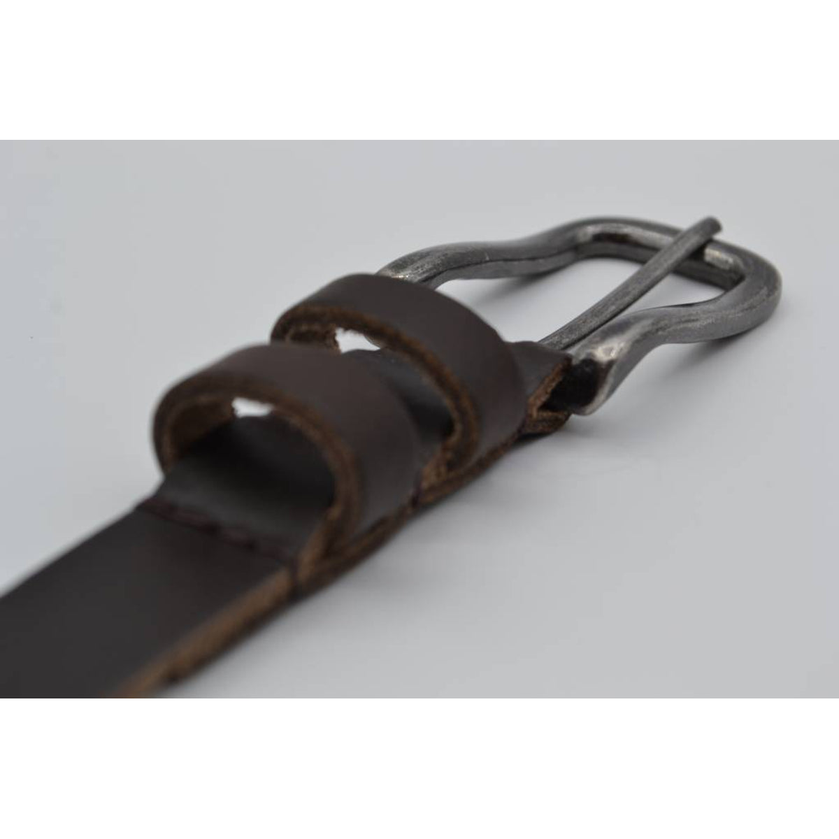 bruine 20mm brede riem met dubbele lus 