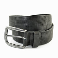 4cm brede zwarte cornerstone riem gemaakt met echt leer.