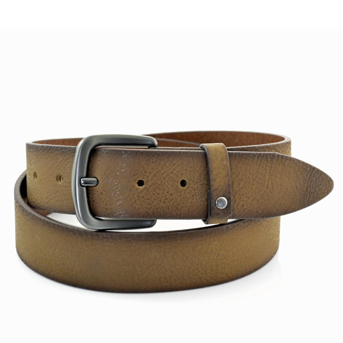 Bruine 4cm brede Alberto riem.