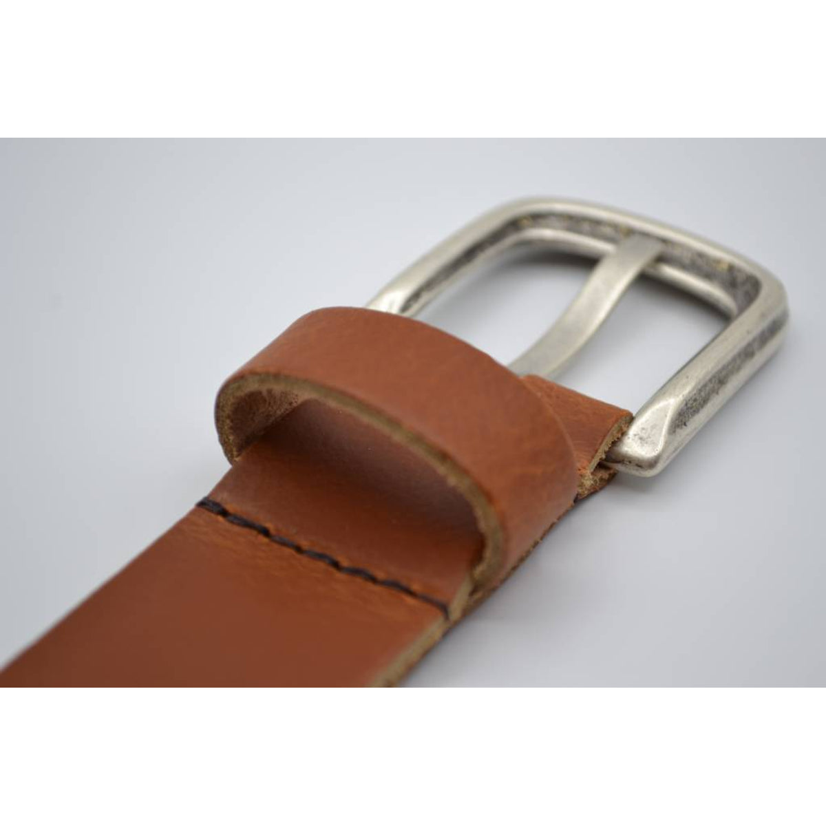 split lederen cognac kinder riem
