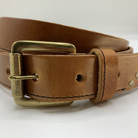 cognac riem met gave details.