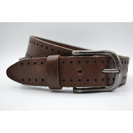 4cm bruine diep gelaserde volnerf riem 
