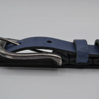 blauwe 20mm brede riem met dubbele lus