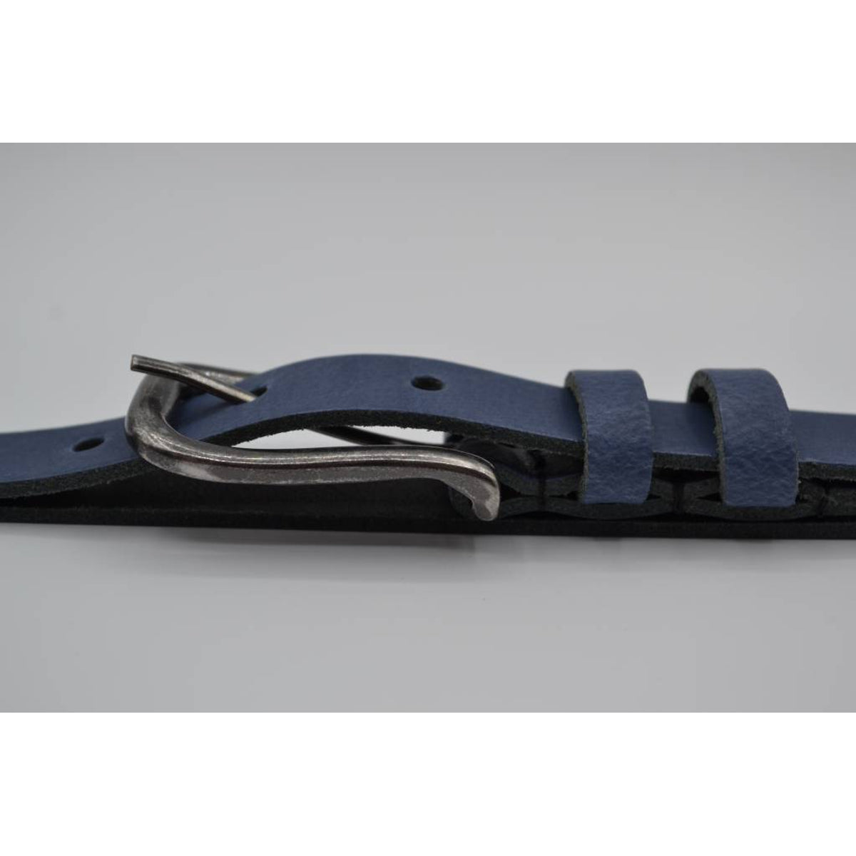 blauwe 20mm brede riem met dubbele lus