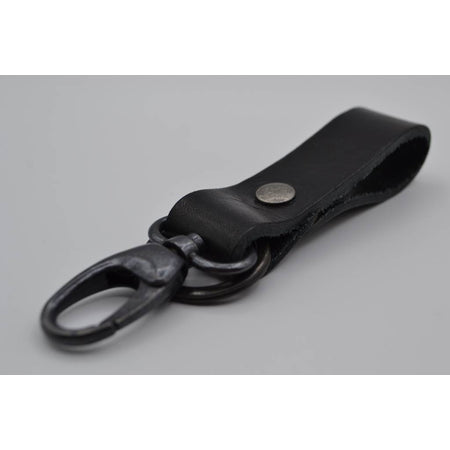 Zwarte sleutelhanger met naam of logo