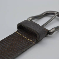 Galaxy gelaserde grijze echt lederen riem