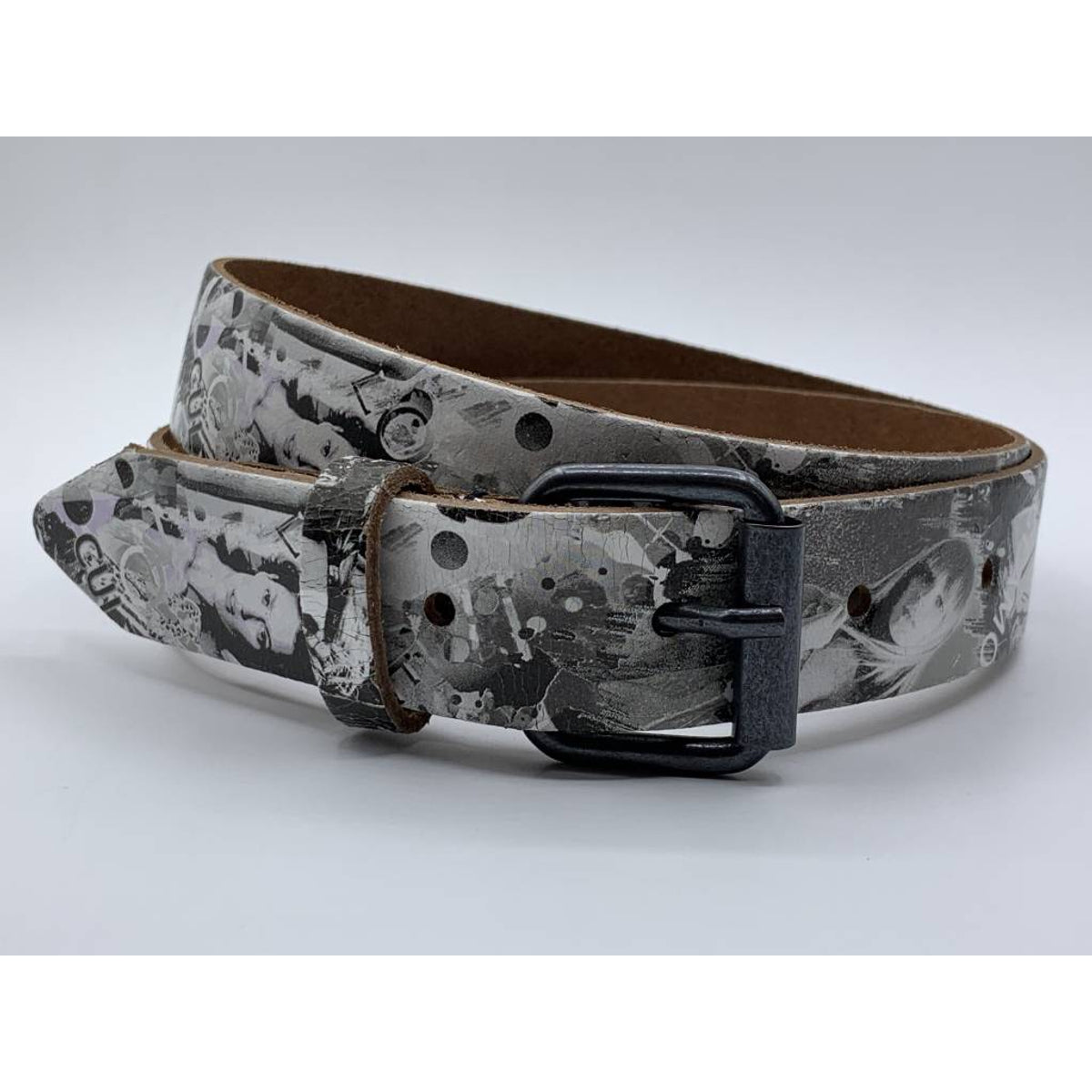 Stoere kinderriem met leuke zwart witte print
