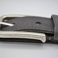 4cm grijze gestikt italiaans volnerf lederen riem 