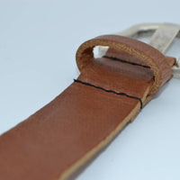 split lederen 30mm cognac casual perforatie riem 