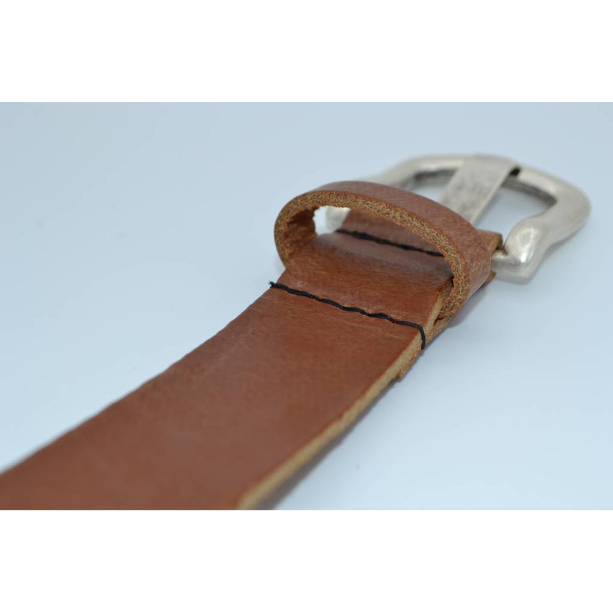split lederen 30mm cognac casual perforatie riem 