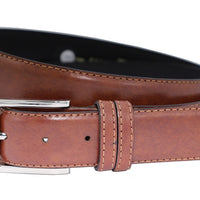 Hazelnoot cognac nette pantalon riem