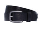 3.5cm brede Zwarte riem van Italiaans nerf leer .