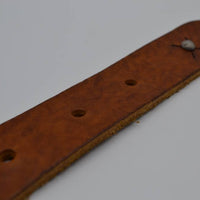 3cm Cognac western stud riem met oud zilveren gesp