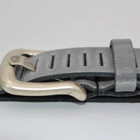split lederen 30mm grijze casual perforatie riem 