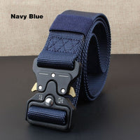 Blauwe koppelriem van Nylon.